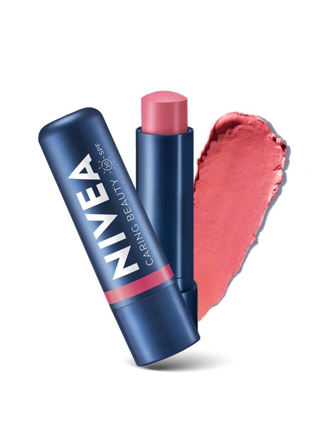 NIVEA Lip Caring Beauty Rose Lip Balm | Lip & Cheek Tint with SPF 30,4.8g - Image 2